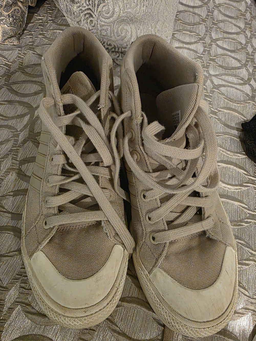adidas Beige High-Top Sneakers